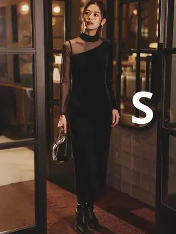 [ 2025년 최신 ] anuans 시어 콤비 타이트 원피스