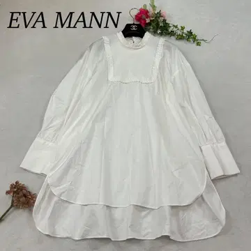 K43 S 에바맨 오버 사이즈 프릴 블라우스 화이트 여성용