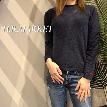 H.R. MARKET 자수 로고 크루넥 니트 사이즈 0