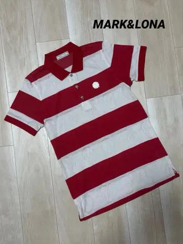 MARK&LONA 마크앤로나 보더 반팔 피케 셔츠 사이즈 M