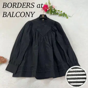 K45 새상품급 M 보더스 앳 발코니 블라우스 블랙 여성용