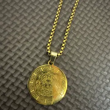 새상품 메달형 목걸이 gold