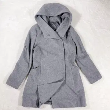ANAYI 아나이 롱 코트 울 코트 후드 캐시미어 그레이 M