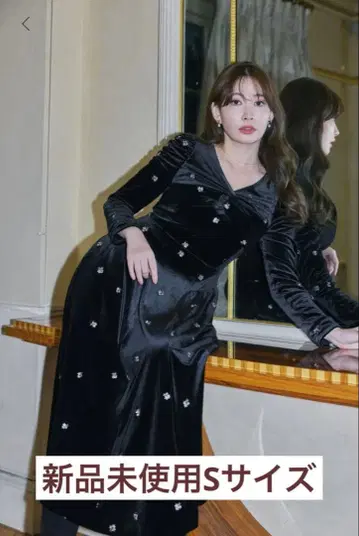 벨몬트 플로럴 벨루어 드레스 herlipto