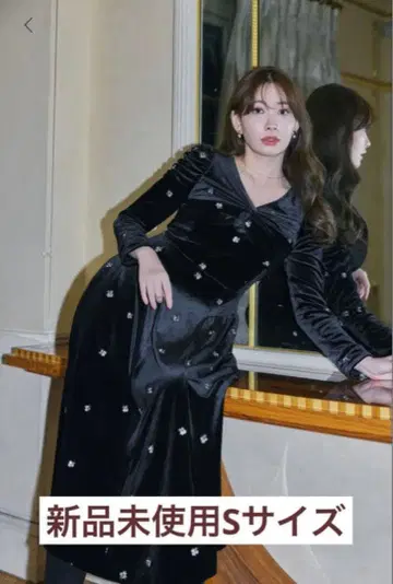 벨몬트 플로럴 벨루어 드레스 herlipto