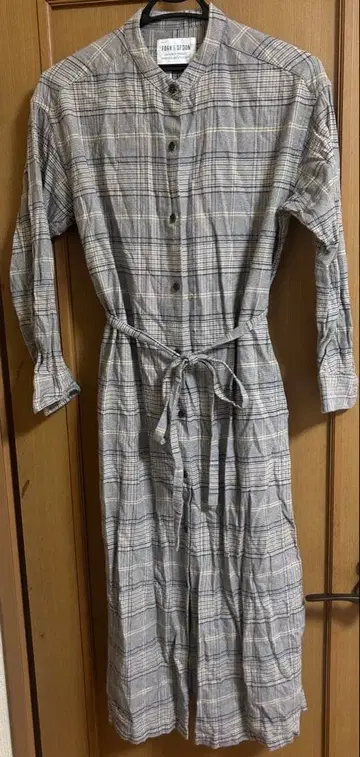 FORK & SPOON 체크 무늬 셔츠 원피스