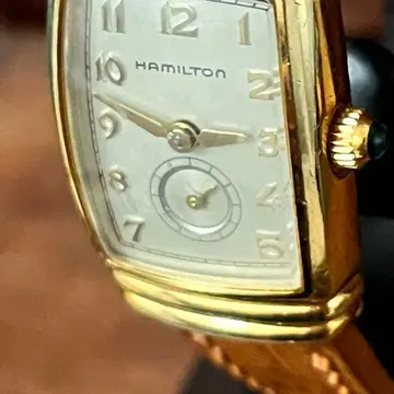 HAMILTON 골드 아날로그 손목시계