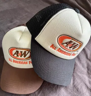 에이앤드더블유 A&W 메쉬 캡 블랙 브라운 2개 세트