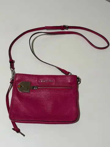 FEDON 핑크 가죽 숄더백