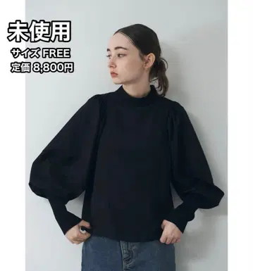 [ Limue ] 삭소니 볼륨 슬리브 상의 블랙