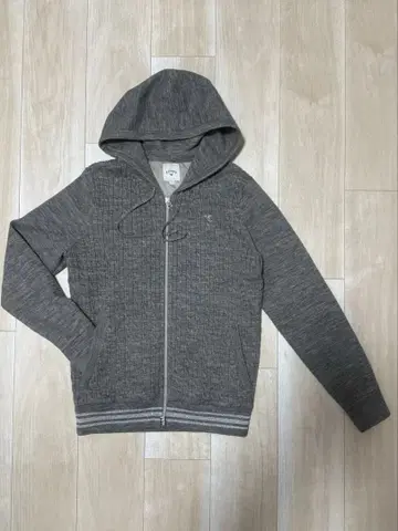 캘러웨이 후드 부착 니트 블루종 더블 지퍼 안감 부착 여성용 M