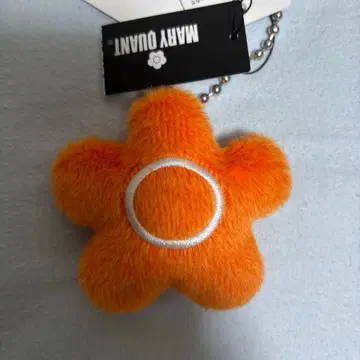 MARY QUANT 꽃 모양 오렌지 키링