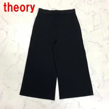 A5829 띠어리 가우초 캐주얼 팬츠 7부 기장 레이온 블랙 0