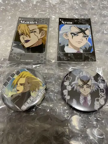 Dr.STONE 애니메이트 포인트 경품 미니 사진 캔뱃지 스탠리 제노