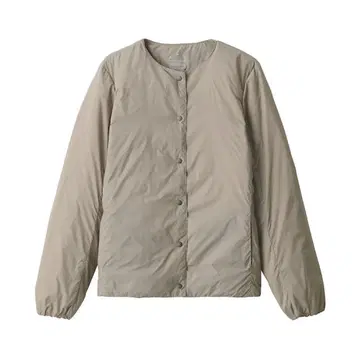 무인양품 경량 노카라 다운 자켓 포켓터블 페일 브라운 XL