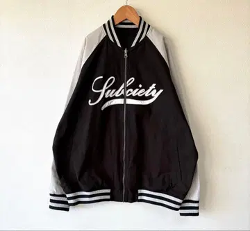 subciety 리버서블 스타디움 자켓 블랙 M 완판템