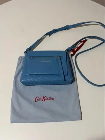 캐스 키드슨 파랑 가죽 숄더백