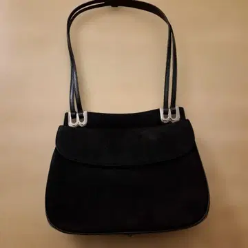 BALLY 블랙 스웨이드 숄더백