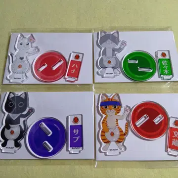 라멘 빨간 고양이 아크릴 스탠드 4종 분장 사사키 하나 서브