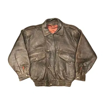 [ 90s ] 빈티지 플라이트 가죽 자켓 다크 브라운