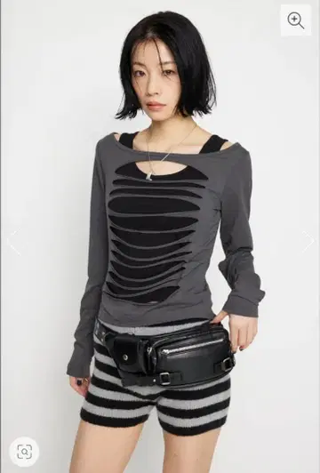 lagua gem CUTTING 2PIECE 상의 그레이