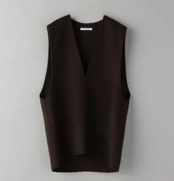 [ 유나이티드 애로우즈 ] 베스트 슬리브리스 V넥 펠트 짙은 갈색 모