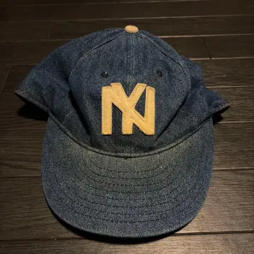 데님 NY 자수 야구 모자 7 1/2