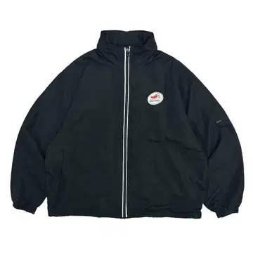 독특한 로고 빈티지 나일론 자켓 고추 배달 기업 감성 자수 포함