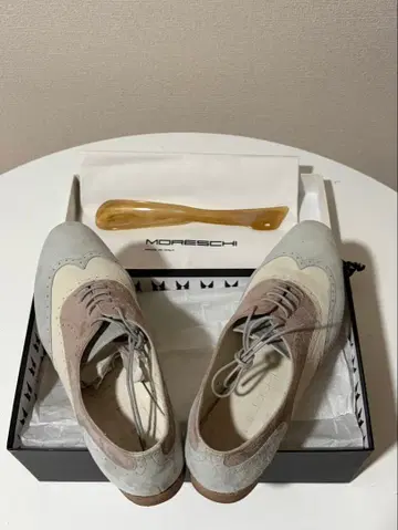 MORESCHI 옥스퍼드 슈즈 그레이/베이지