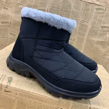 새상품 여성용 23.0cm 경량 보아 안감 나일론 숏부츠 블랙 6506