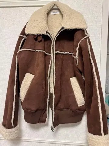 MONO-MART 오버 사이즈 페이크 무스탕 자켓 L