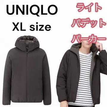 [ 레어 ] UNIQLO 라이트 패디드 후드티 XL 블랙