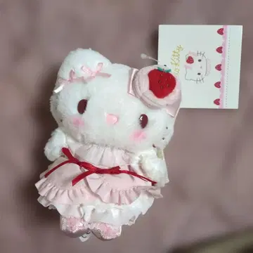 헬로키티 마스코트 백참 (딸기 휘핑 케이크)