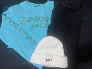 Day GLORY (데이글로리) 자수 롱 T 데미지 진