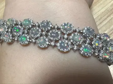 실버 925 펄 3연 팔찌