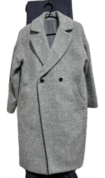 S.J.FERRY 라이트 그레이 샤기 테일러드 자켓 코트