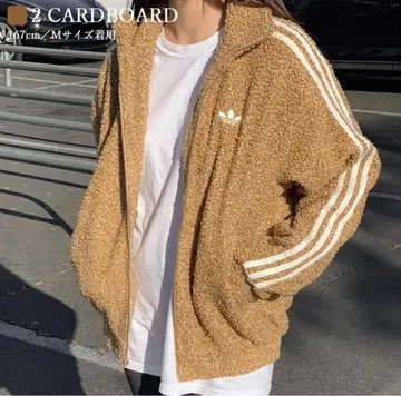 adidas 보아 자켓 M 사이즈 베이지 3 라인