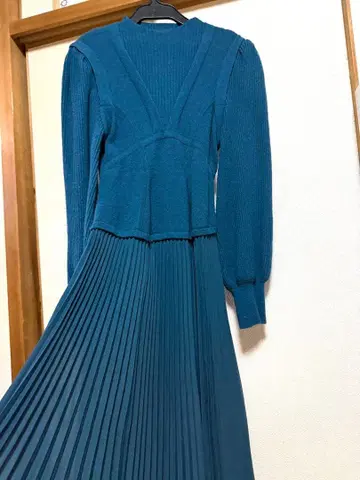 SNIDEL 양모 니트 절개 원피스 긴팔 0/S