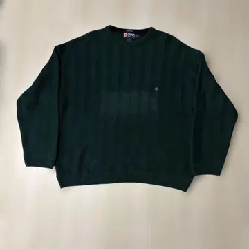USA 규격 랄프 로렌 자수 로고 그린 니트 트레디셔널 스타일