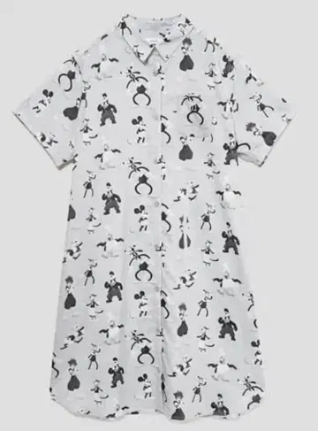 그라니프 x 킹덤하츠 타임리스 리버 반팔 셔츠 원피스