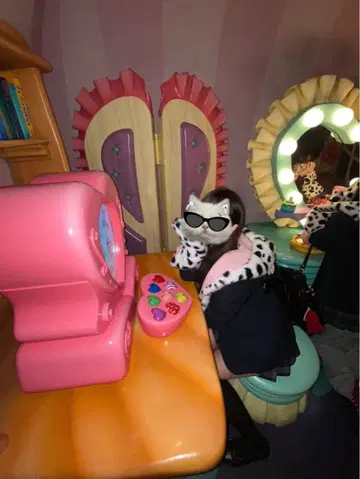 디즈니 101마리 강아지 머플러 캡