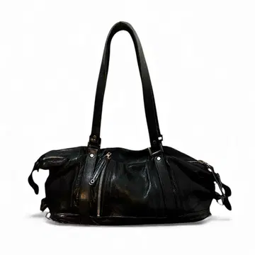 90s real leather shoulder bag y2k