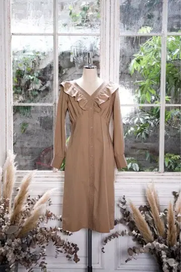 Herlipto Cotton Twill Ruffled Dress