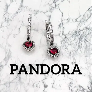 PANDORA 귀걸이 43 실버 레드
