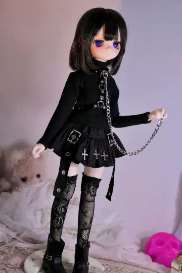 후냐호와님 제작 블랙 암륜 고딕 펑크 MDD 인형 의상 아웃핏