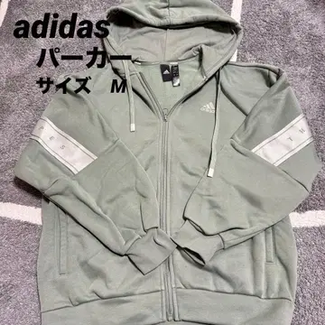 adidas 그린 집업 후드티 J 사이즈