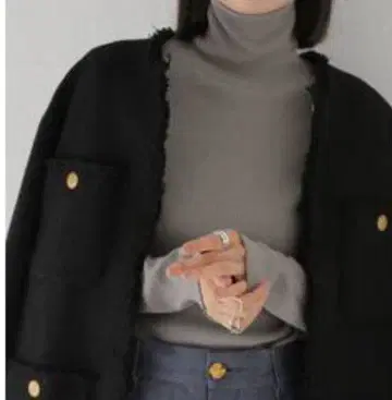 [ 새상품 ] L'ESSAGE 카미노 골지 하이넥 풀오버 그레이