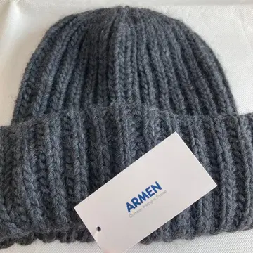 [ 새상품 ] ARMEN 니트 모자 그레이 모자 아멘