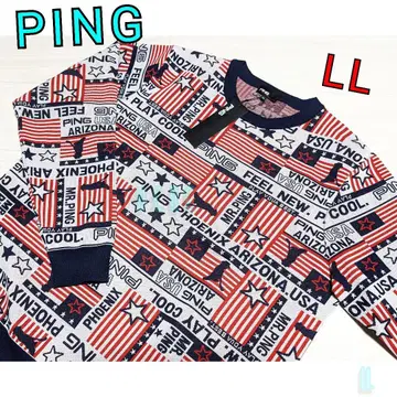 새상품 [ LL ] [ 레드 ] 핑 긴팔 쿨넥 니트 골프웨어