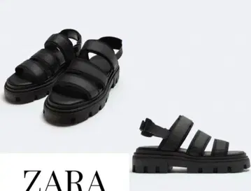 자라 키 샌들 통굽 블랙 43